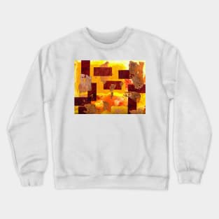 Copper Leaf Collage Crewneck Sweatshirt